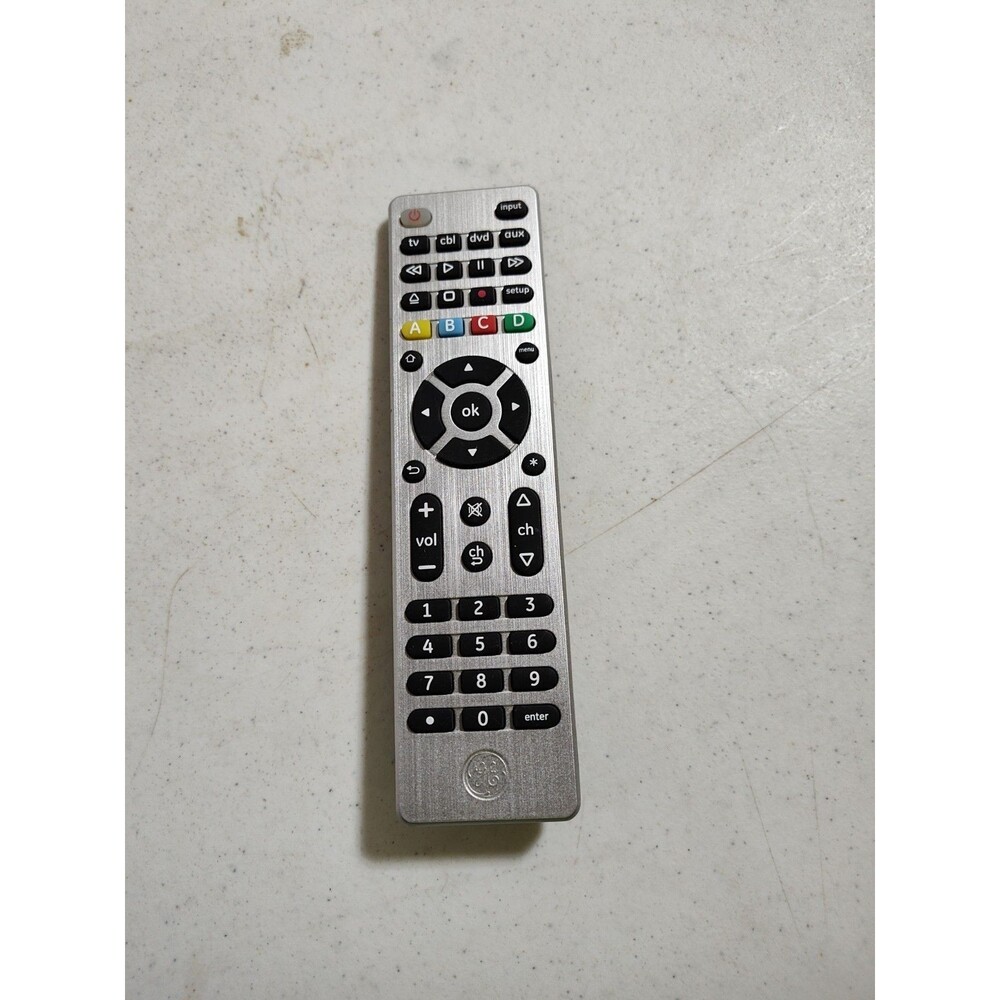 GE Universal Remote Control for 6 Devices Brushed Silver (801)